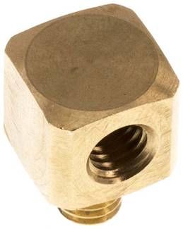 90°-Winkel M 5(IG)-M 5(AG), Messing