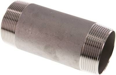 Rohrdoppelnippel R 2"-130mm, 20 bar 1.4571