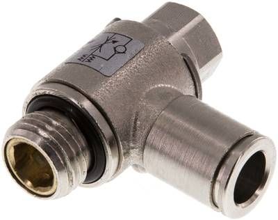 Winkel-Drosselrückschlag-ventil G 1/4"-8mm,zuluftregelnd (Sonderausführung)