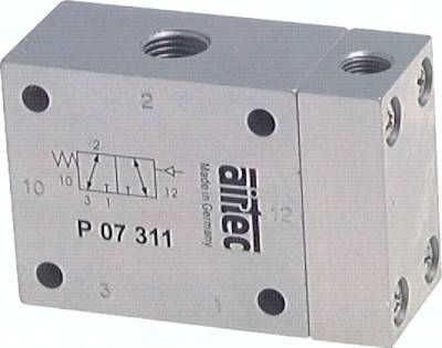 3/2-Wege Pneumatikventil mit Feder, G 1/2"