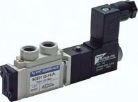 5/2-Wege Magnetventil, G 1/8", Federrückstellung, 24 V=