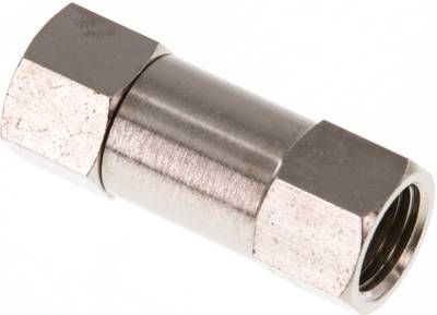 Rückschlagventil, G 1/4", PN 10, Messing vernickelt