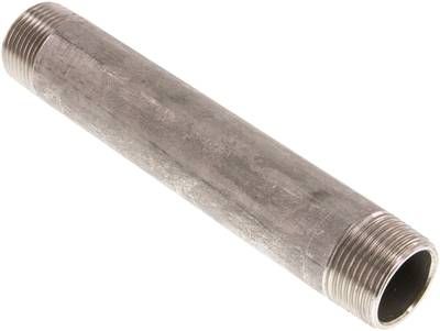 Rohrdoppelnippel R 1"-180mm, 20 bar 1.4571