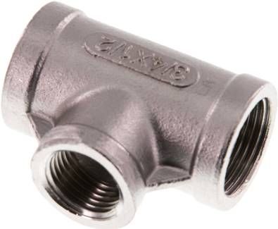 T-Stück Rp 3/4"-Rp 1/2"-Rp 3/4" (IG), 16 bar 1.4408
