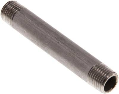 Rohrdoppelnippel R 1/4"-80mm, 20 bar 1.4571