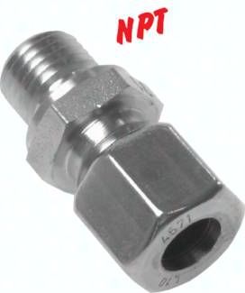 Gerade Schneidringverschr. 6 L-NPT 1/4", Klemmring 1.4571 (NC)