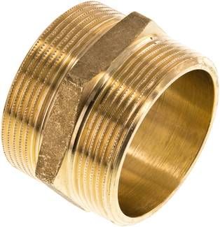 Doppelnippel G 2"-G 2", 16 bar Messing/Rotguss