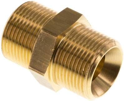 Doppelnippel M 24 x 1,5-M 24 x 1,5, Messing