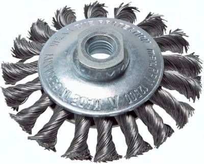 Kegelbürste gezopft, 100x12 mm ( M14x2) Stahldraht