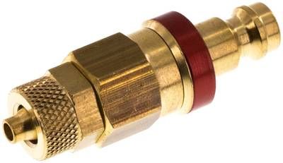 Kupplungsstecker (NW5) 6 x 4mm Schlauch, Messing
