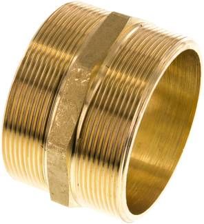 Doppelnippel G 3"-G 3", 16 bar Messing/Rotguss