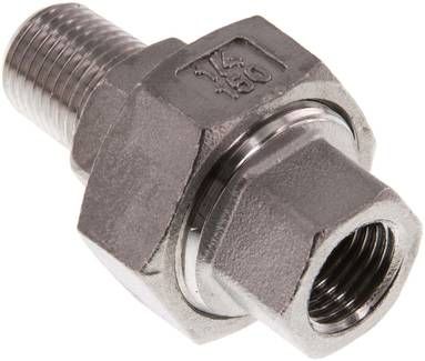 Verschraubung flach dichtend Rp/R 1/4" (IG/AG)