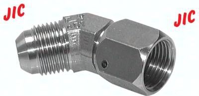 45°-Einschraubwinkel, UNF 7/8"-14 (JIC), V4A