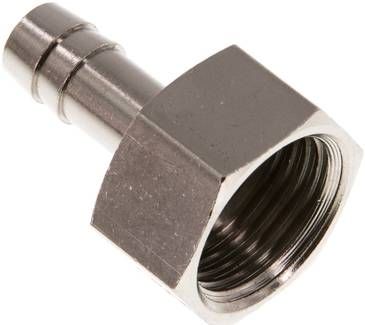 Aufschraub-Schlauchtülle G 1/2"-9mm, 16 bar Messing vernickelt