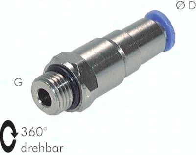 Gerade Schnelldrehverschrau-bung G 1/2"-10mm, IQS-Standard