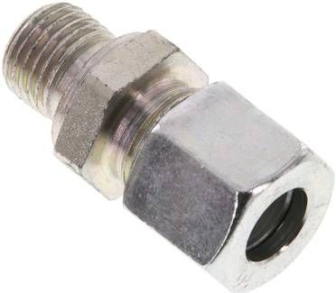 Gerade Schneidringverschr. 10 L-G 1/4", Stahl verzinkt