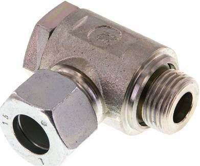 Winkel-Schwenkverschraubung 15 L-G 1/2", Stahl verzinkt