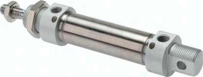 ISO 6432-Zylinder, doppeltwir-kend, Kolben 25mm,Hub 400mm