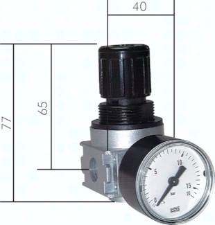 MULTIFIX Druckregler, G 1/8", 0,5 - 10bar, Baureihe 0