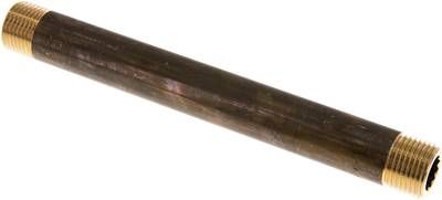 Rohrdoppelnippel G 1/2"-180mm, 16 bar Messing