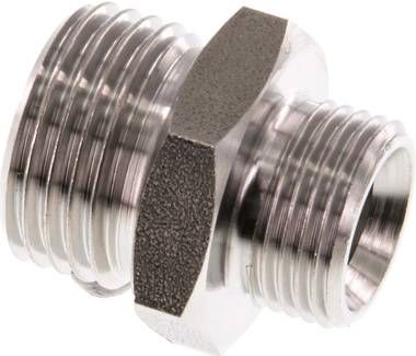 Doppelnippel G 1/2"-G 3/8", 40 bar 1.4571