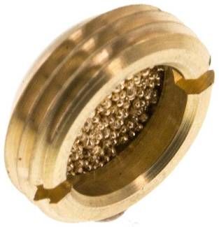 flacher Schalldämpfer G 3/8", Sinterbronze, zum Versenken