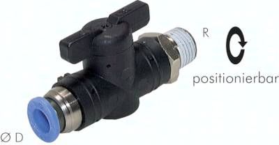 Absperrhahn R 1/4"-6mm, IQS-Standard