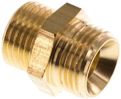 Doppelnippel G 3/8"-M 16 x 1,5, Messing