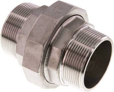 Doppelnippel trennbar R 2" flach dichtend,16 bar 1.4408