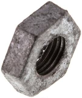 Sechskant-Gegenmutter Rp 1/4", Temperguss verzinkt