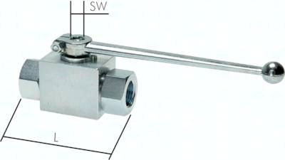 Hochdruck-Kugelhahn, Stahl, G 1/8", PN 500