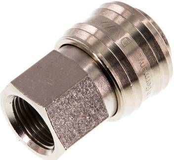 Kupplungsdose (NW7,2) G 3/8"(IG), Messing vernickelt