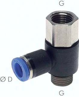 Winkel-Steckanschluss, I/A G 1/4"-8mm, IQS-Standard