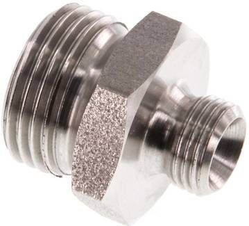 Doppelnippel G 3/8"-G 1/8", 40 bar 1.4571