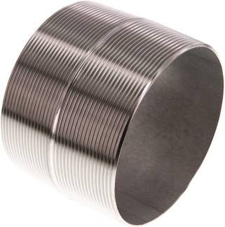 Rohrdoppelnippel R 4"-80mm, 20 bar 1.4571