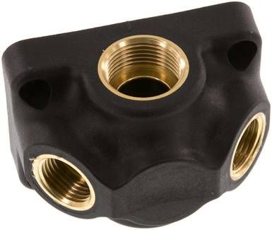 Wanddose (Luftweiche) G 3/4"-G 1/2", Endverteilerdose ohne Durchgangsgewinde