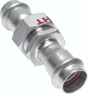 Pressfitting, Verschraubung flachd., 35mm innen, 1.4404
