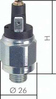 Druckschalter, Stahl verzinkt 100 - 350 bar (Schließer), G 1/4"