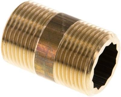 Rohrdoppelnippel G 3/4"-40mm, 16 bar Messing