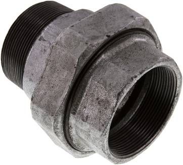 Verschraubung kon. dichtend, Rp 2 1/2"/R 2 1/2" (IG/AG)