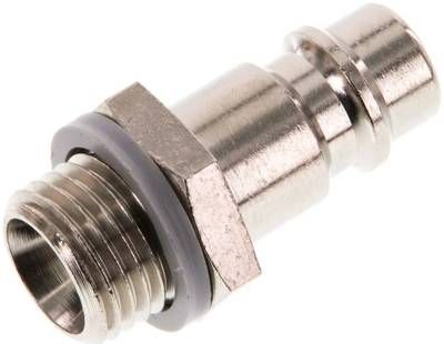 Kupplungsstecker (NW7,2) G 1/4"(AG), Messing vernickelt