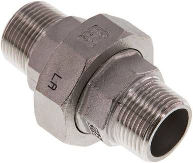 Doppelnippel trennbar R 3/4"-R 3/4", 16 bar 1.4408