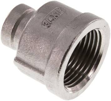 Rundmuffe Rp 3/4"-Rp 1/4", 16 bar 1.4408