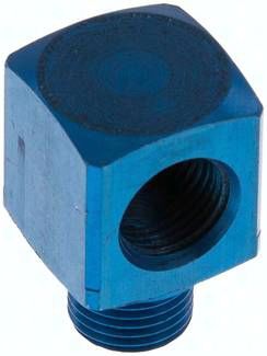 90°-Winkel G 1/8"(IG)-G 1/8"(AG), Aluminium