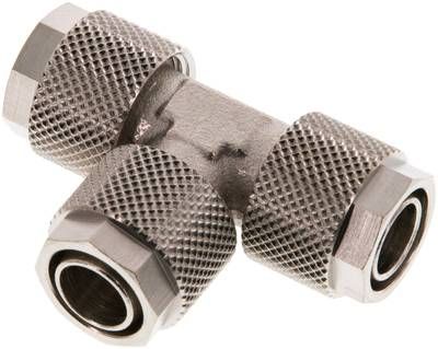 T-Verschraubung 12 x 10mm, Messing vernickelt
