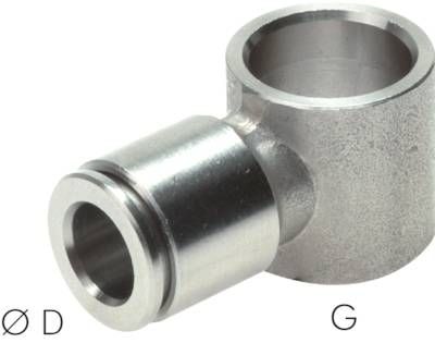 Steckanschluss, L-Ringstück G 1/2"-12mm, IQS-Edelstahl