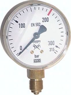Schweißtechnik-Manometer 63mm, 0 - 30 l/min (Ar) / 0 - 28 l/min (CO2) bar, Argon