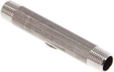 Rohrdoppelnippel R 1/8"-60mm, 20 bar 1.4571