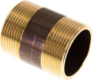 Rohrdoppelnippel G 1 1/2"-60mm, 16 bar Messing