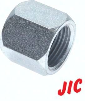 Verschlusskappe UN 1 5/8"-12 (JIC), Stahl verzinkt